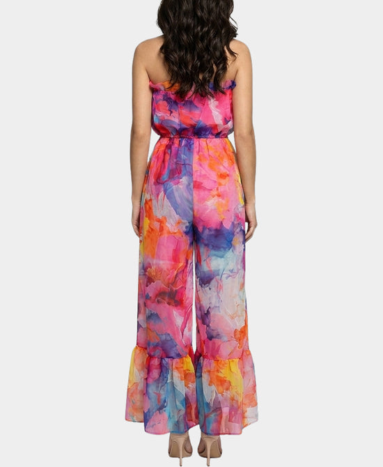 
Printed Strapless Jumpsuit in MULTI view 2