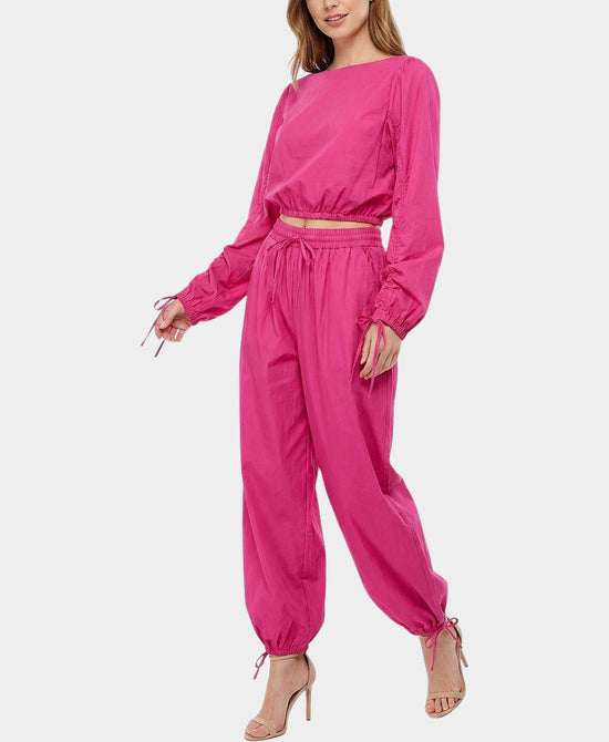 
Parachute Top & Pants Set- 2 Pc Set in FUCHSIA view 1