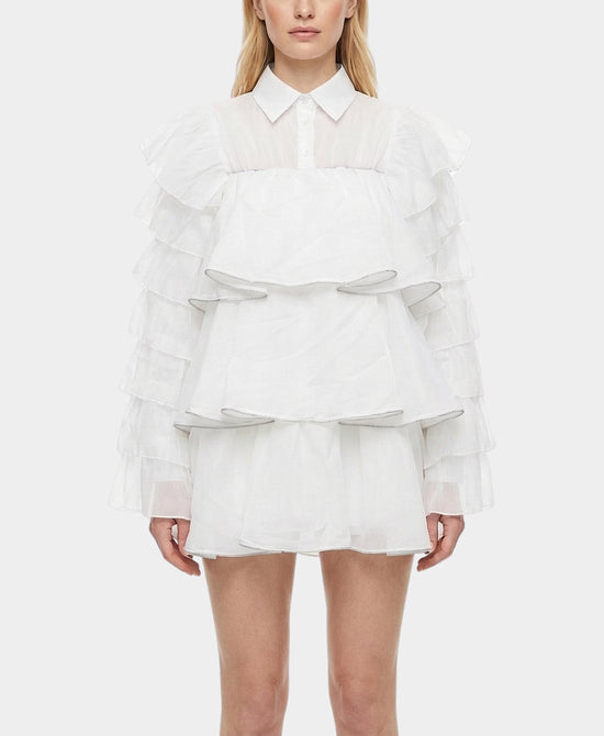 Tiered Zipper Trim Dress view 1