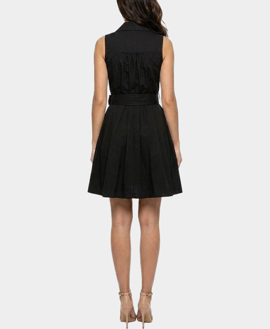 
Bubble Hem Wrap Dress in BLACK view 2