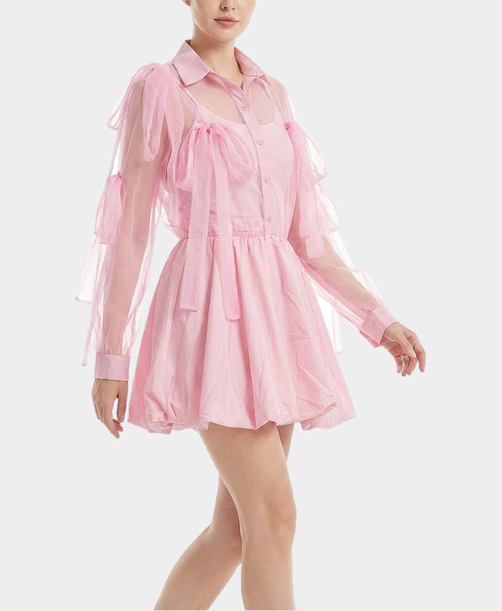 
Bubble Mini Dress in PINK view 1