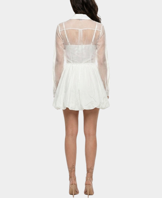 
Bubble Mini Dress in WHITE view 2