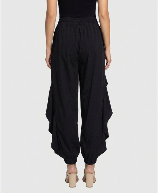 
Jogger w/ Ruffle Detail in BLACK view 2