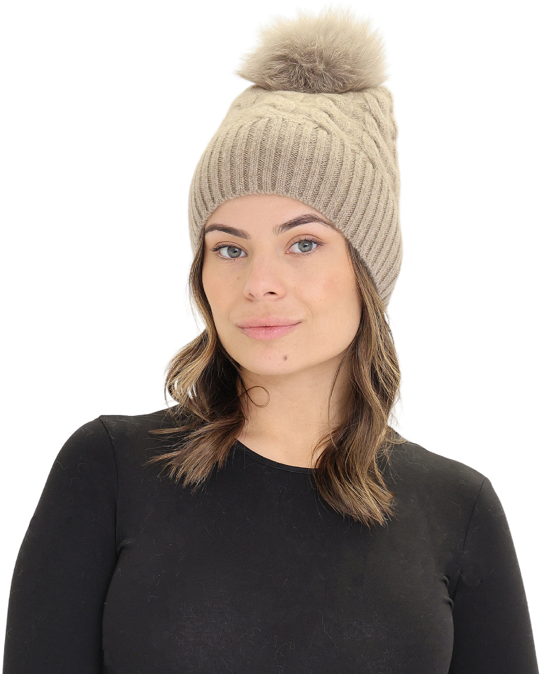 Lidnm FOX CASHMERE KNIT フォックスカシミヤモカ