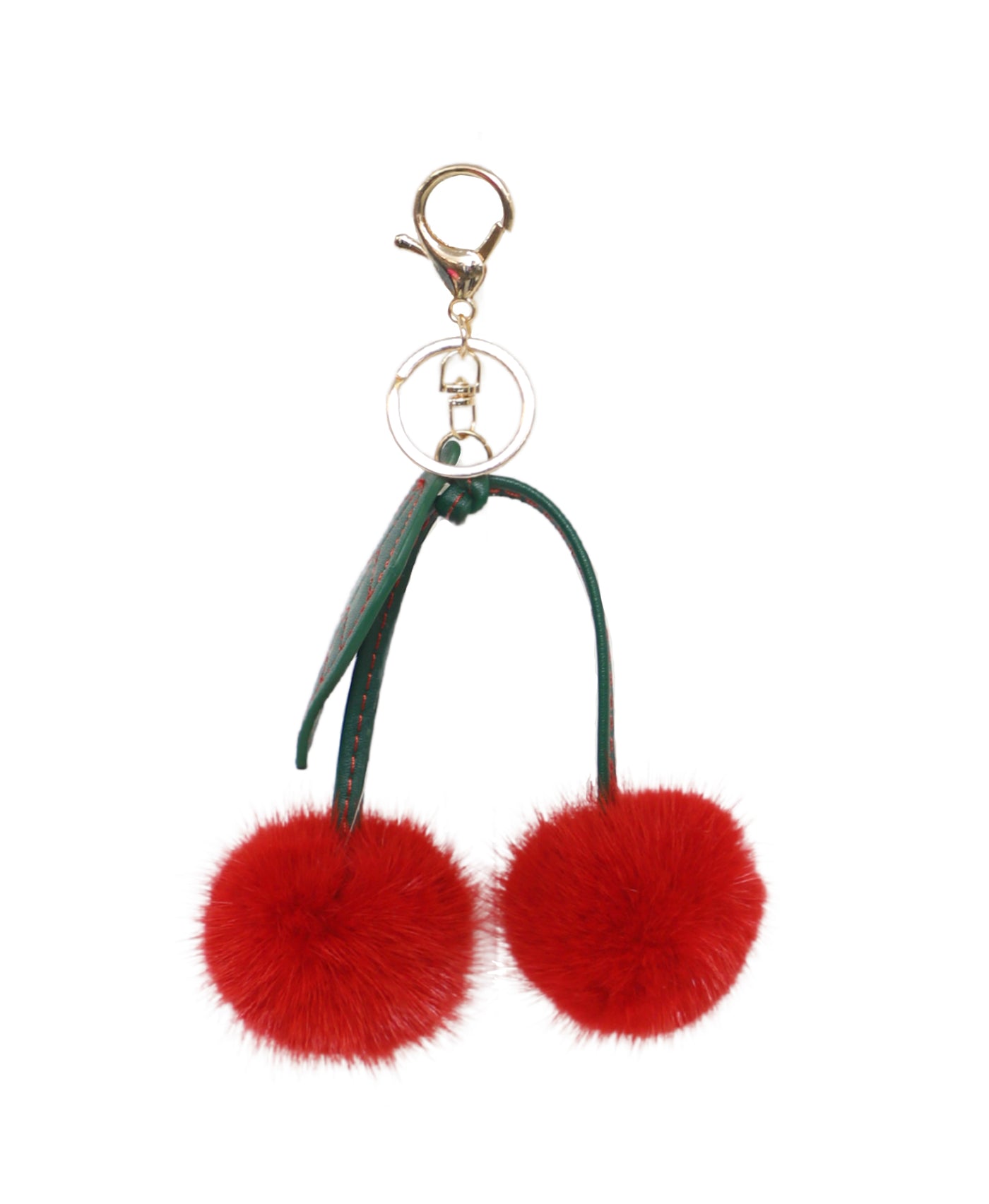 Mink Fur Cherry Keychain/Bag Charm view 1