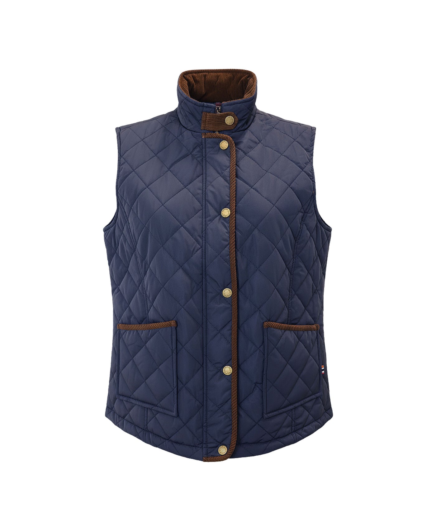 Quilted Vest w/ Corduroy Trim view 2