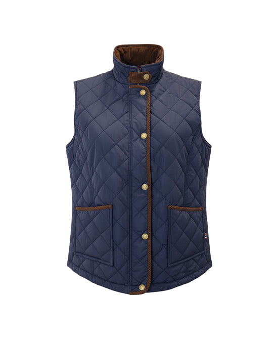 Quilted Vest w/ Corduroy Trim view 