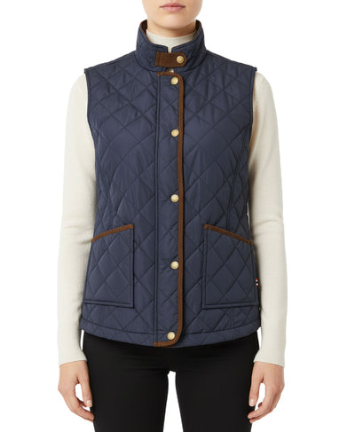 Quilted Vest w/ Corduroy Trim image 1