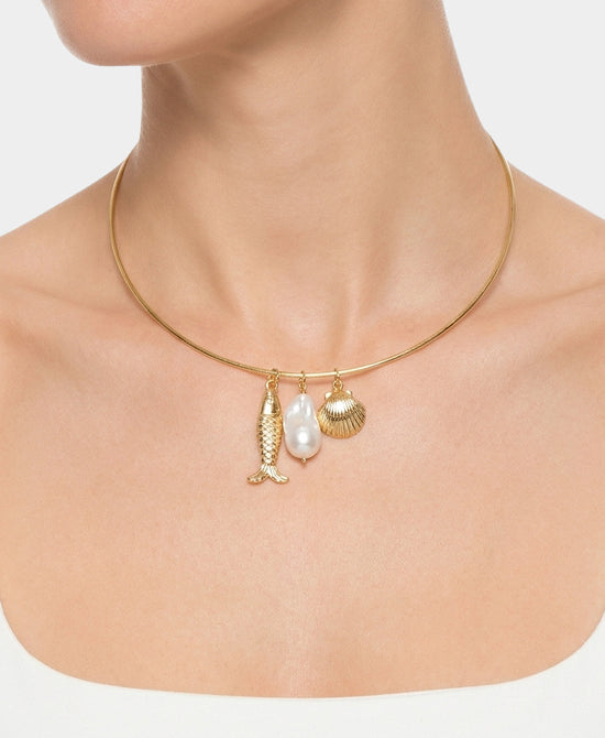 
Charm Collar Necklace in GOLD view 1