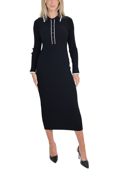 Knit Ribbed Midi Dress view 
