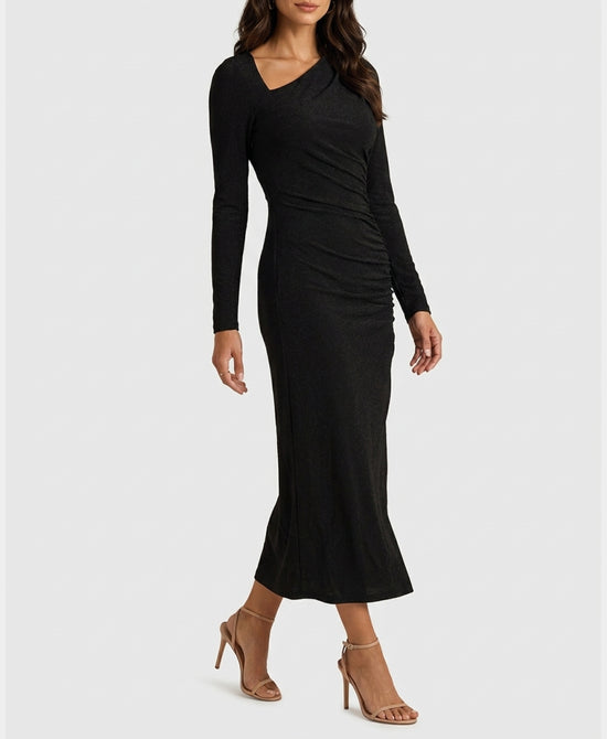 
Shimmer Maxi Dress in BLACK view 1