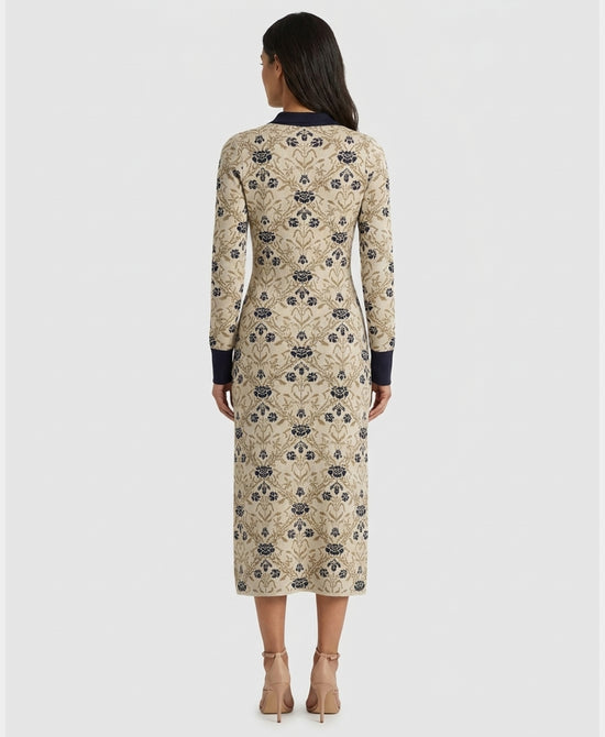 
Printed Sweater Dress in CREAM MULTI view 2