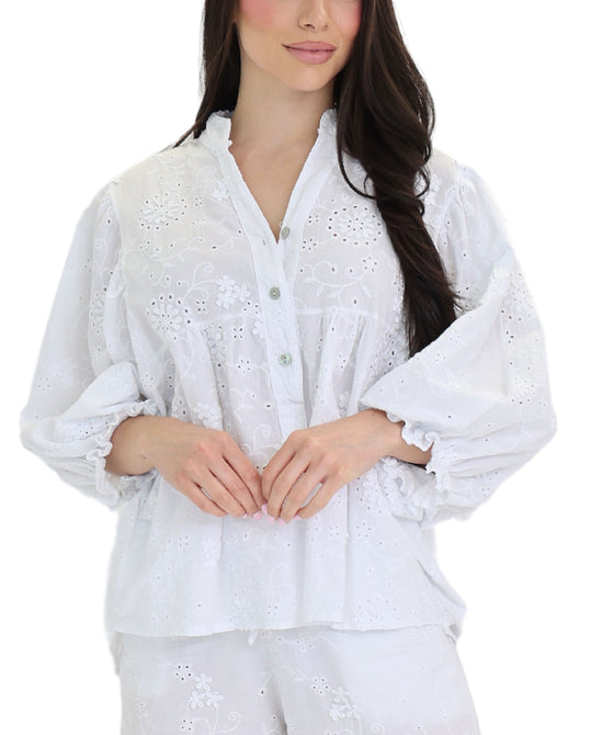 Embroidered Top view 