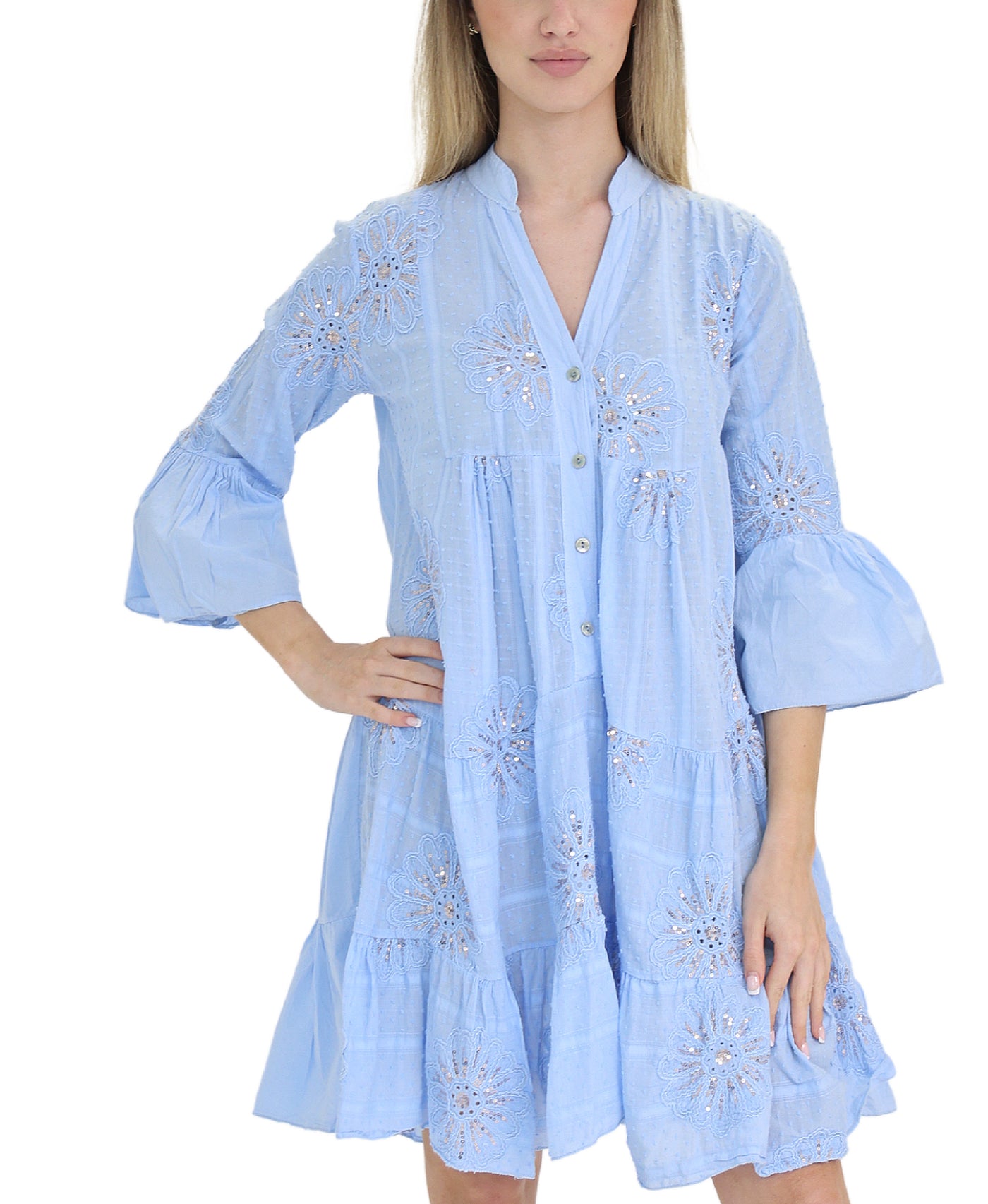 Dress w/ Sequin Flowers view 1