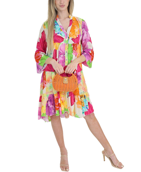 Floral Print Tiered Dress view 