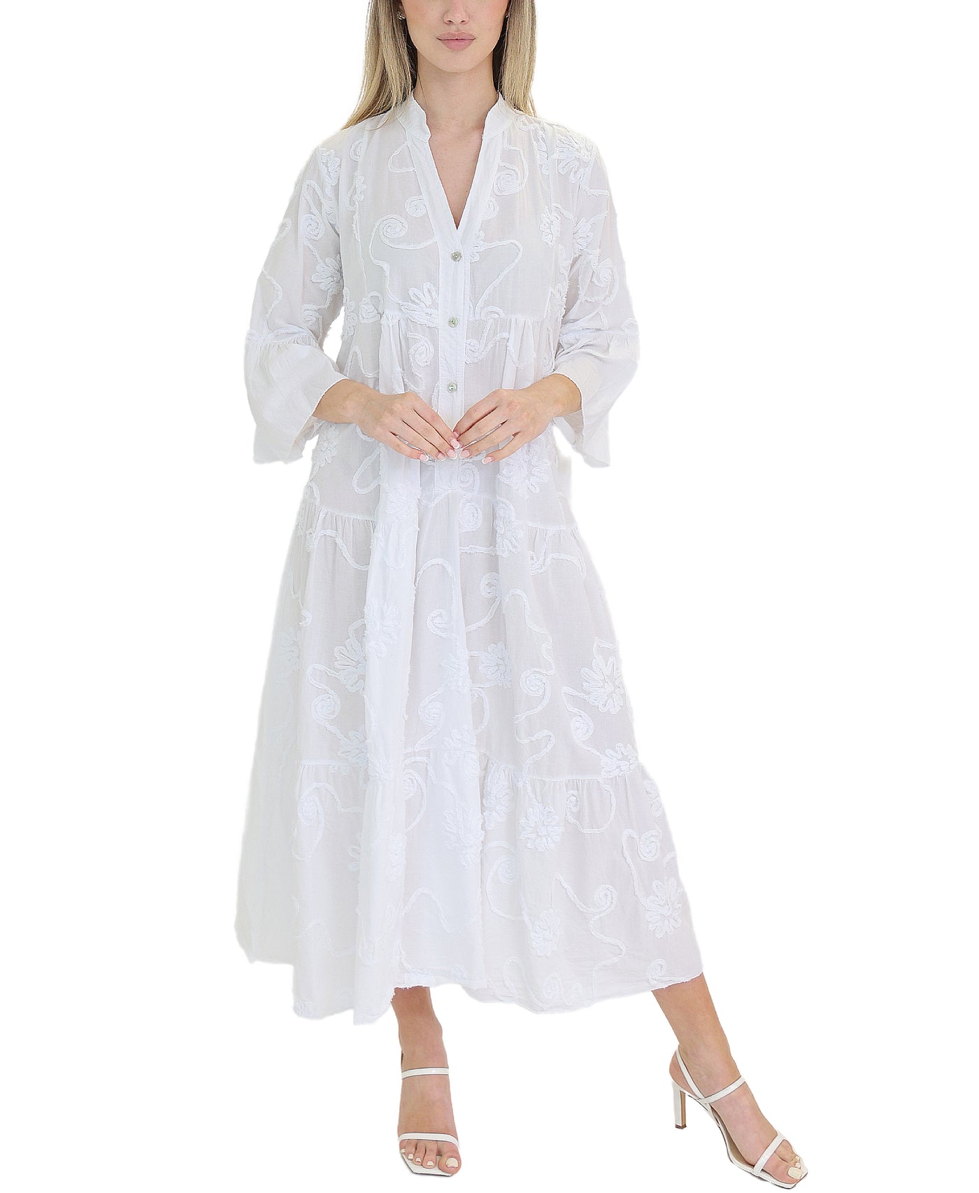 Embroidered Maxi Dress view 1