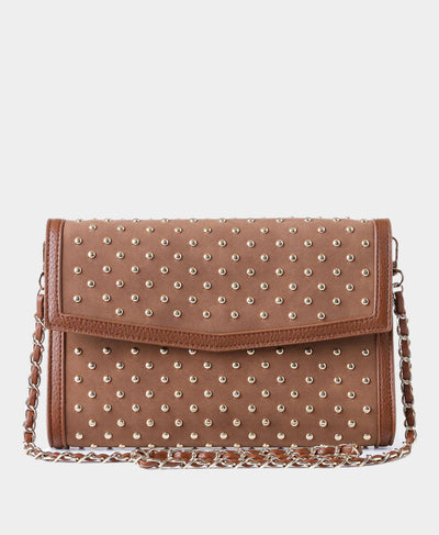 Faux Suede Studded Crossbody Bag image 2