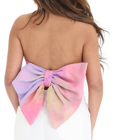 Pastel Crop Top w/ Bow Back image 2