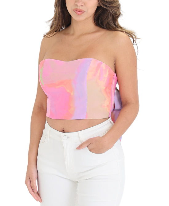 Pastel Crop Top w/ Bow Back view 1