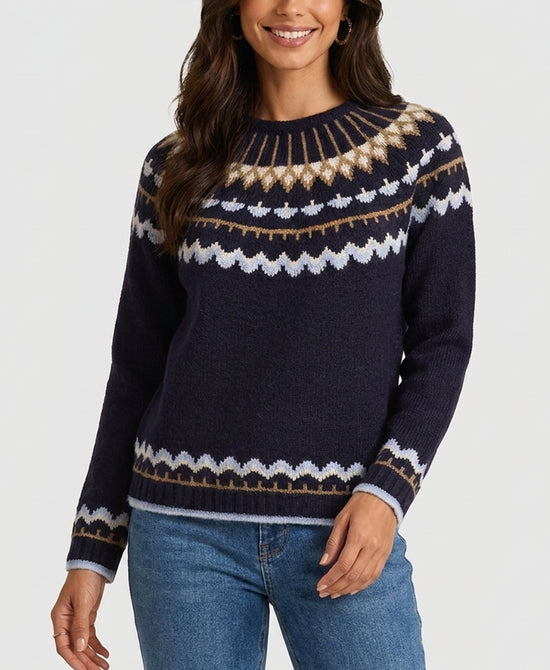 
Fair Isle Sweater in BLUE MULTI view 1