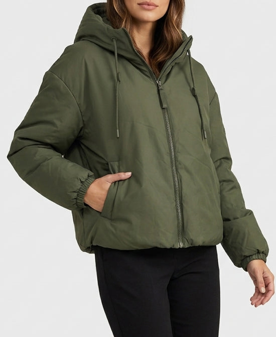 
Hooded Jacket in GREEN view 1