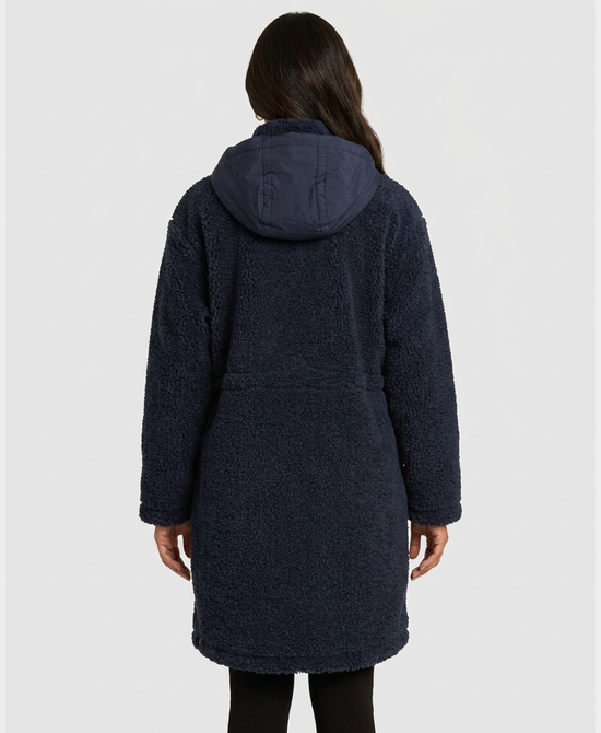 
Sherpa Coat w/ Hood in NAVY view 2