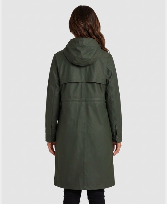 
Rubber Rain Coat in GREEN view 2