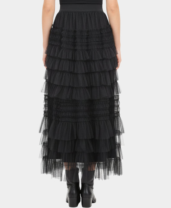 Tiered Tulle Maxi Skirt view 