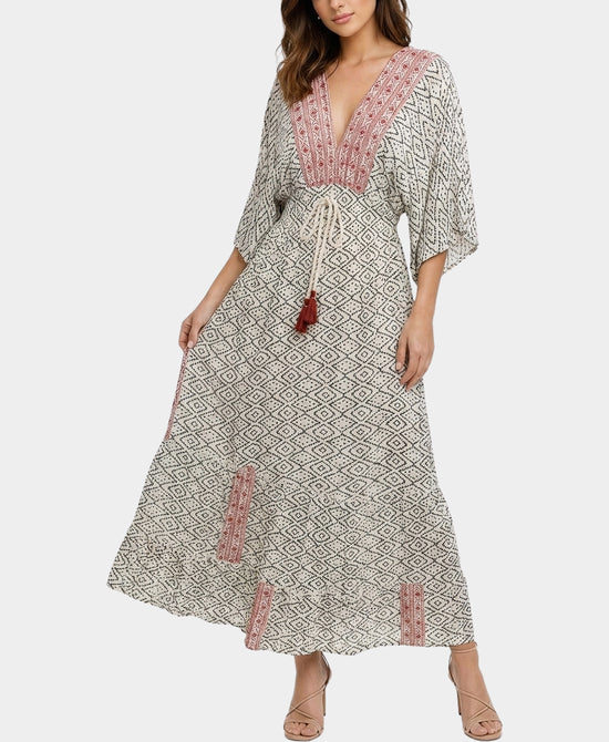 
Print Maxi Dress in RED MULTI view 1