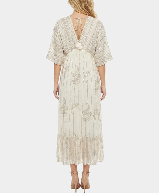 
Print Maxi Dress in WHITE/TAN view 2