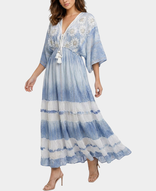 
Tie Dye Maxi Dress in BLUE view 1