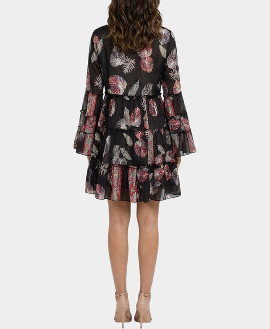 
Printed Swim Cover-Up in BLACK MULTI view 2
