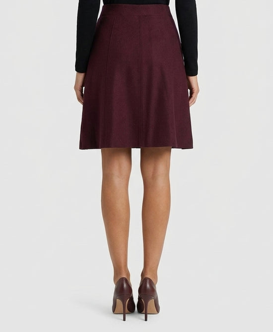 
Knit Skirt in BURGUNDY view 2