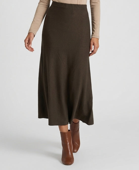 
Knit Midi Skirt in DARK OLIVE view 1