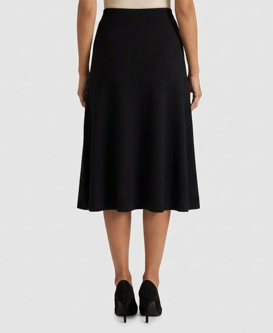 
Knit Midi Skirt in BLACK view 2