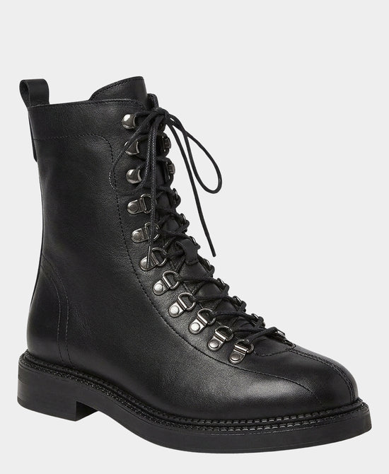 
Leather Lace Up Boot in BLACK view 1