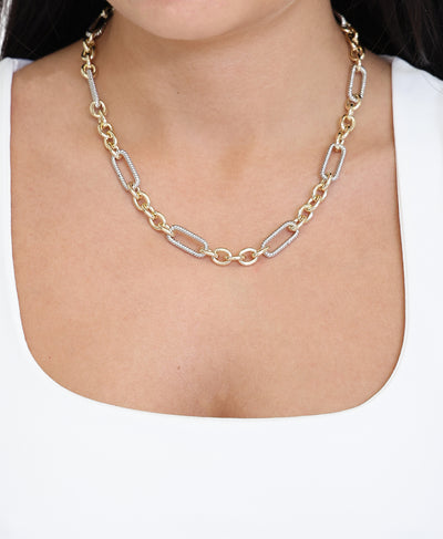 Two Tone Chain Necklace image 1