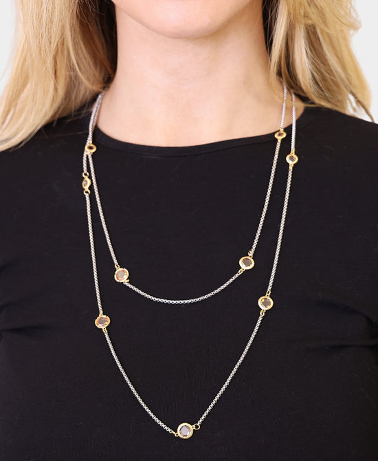 Long Cubic Zirconia Necklace view 