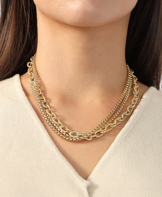 Layered Chain Necklace view 1
