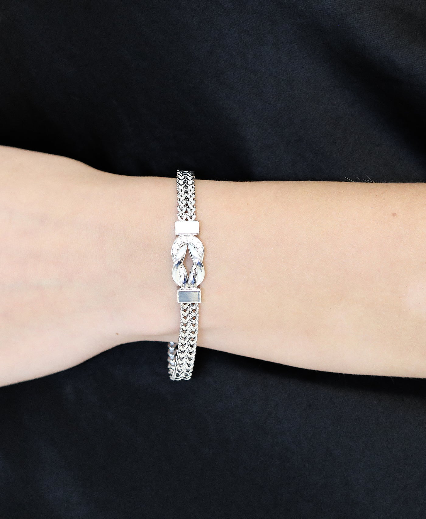 Cubic Zirconia Twist Magnetic Bracelet view 1