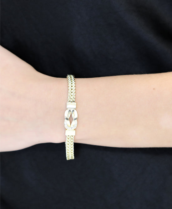 Cubic Zirconia Twist Magnetic Bracelet view 