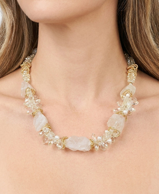 
Cluster Beaded Necklace in YELLOW view 1