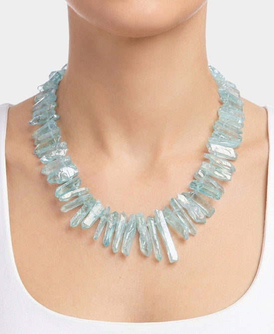 
Quartz Necklace in LIGHT BLUE view 1