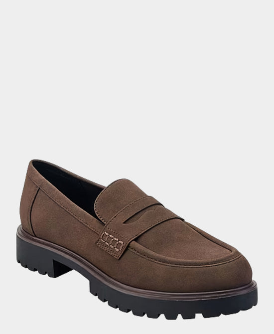 
Faux Suede Loafer in DARK BROWN view 1