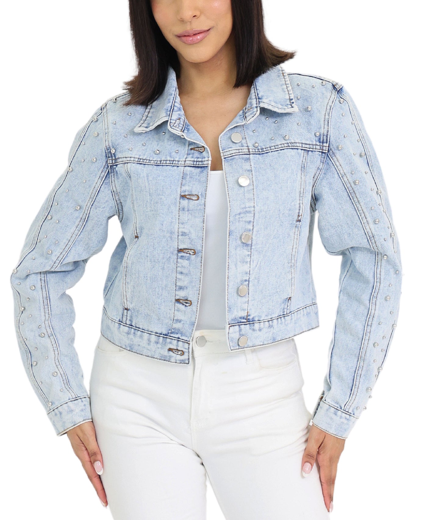 Denim Jacket w/ Studs view 1