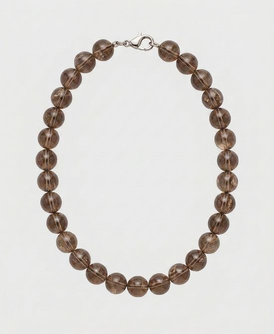 
Natural Stone Beaded Necklace in BROWN view 2