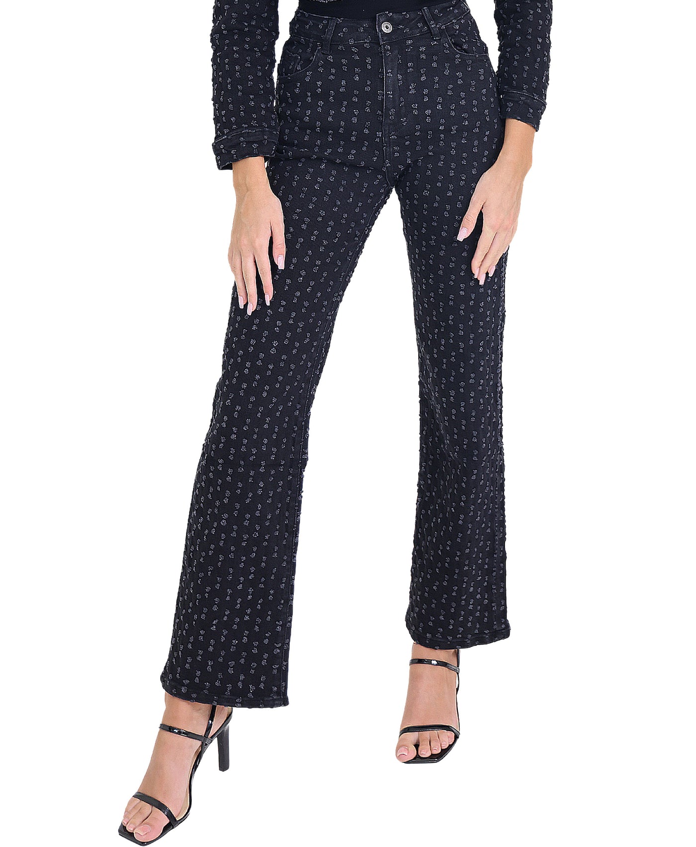 Textured Denim Jeans