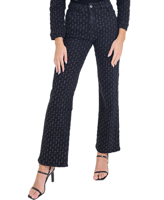 Textured Denim Jeans view 