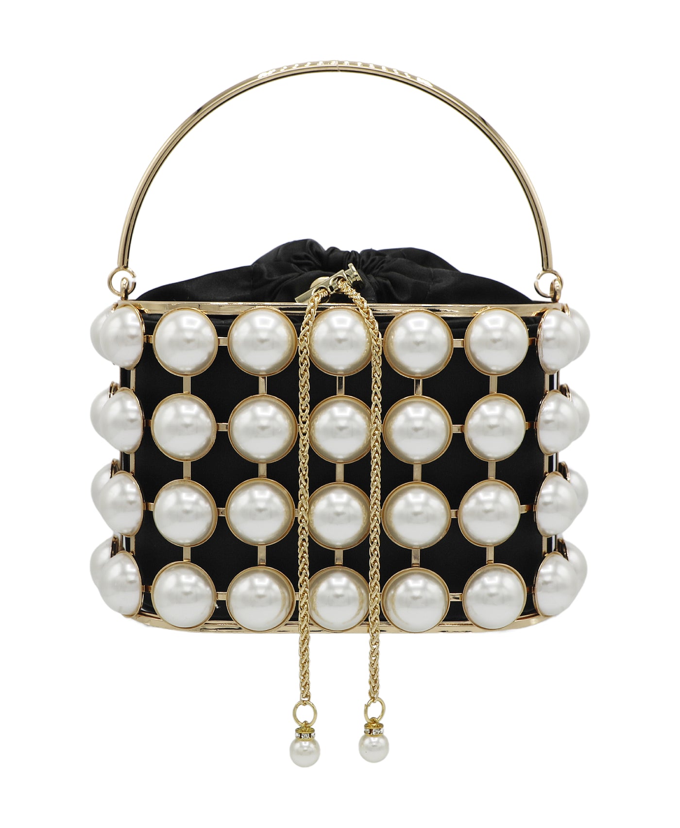 Faux Pearl Bucket Evening Bag image 1