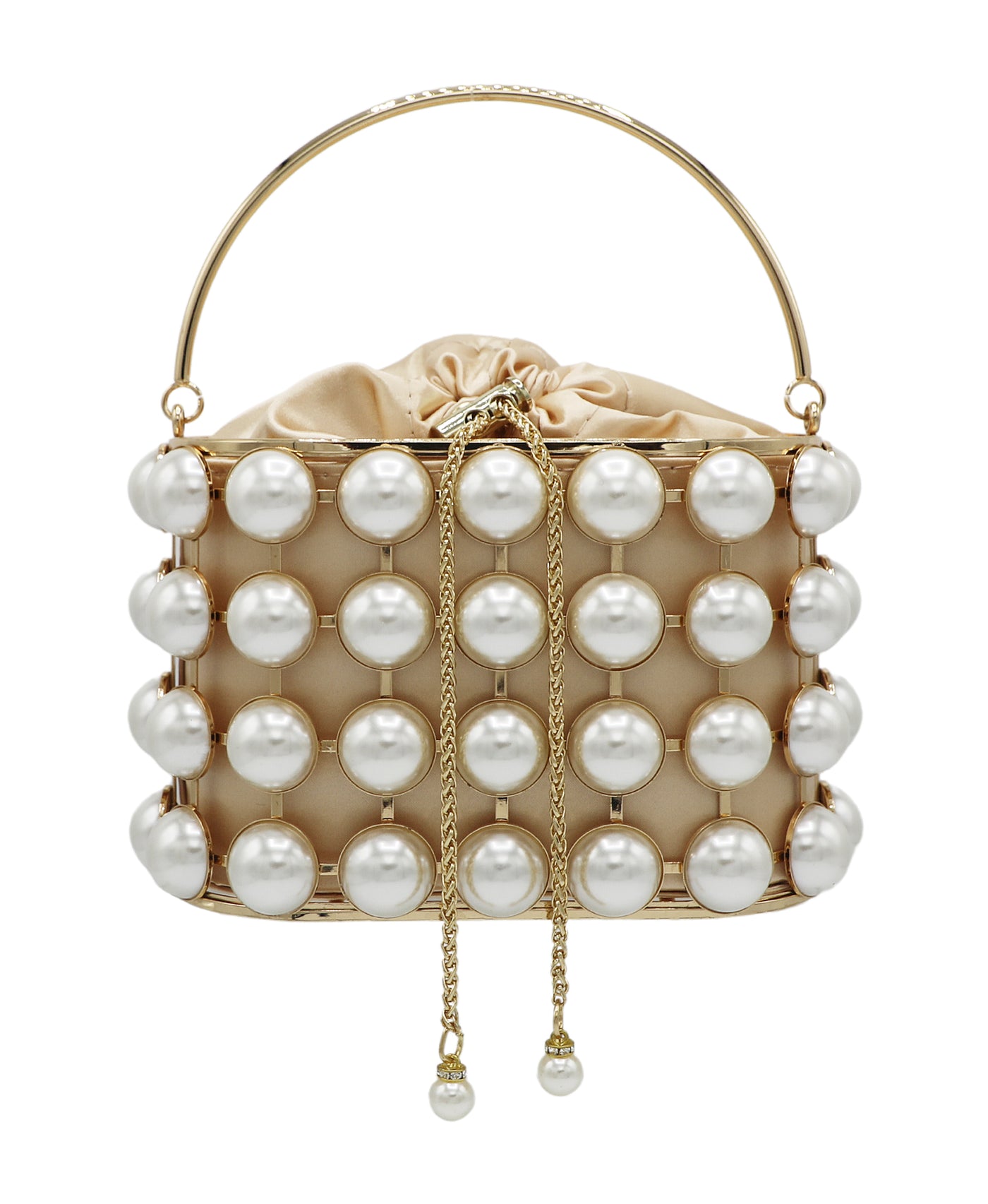 Faux Pearl Bucket Evening Bag image 1